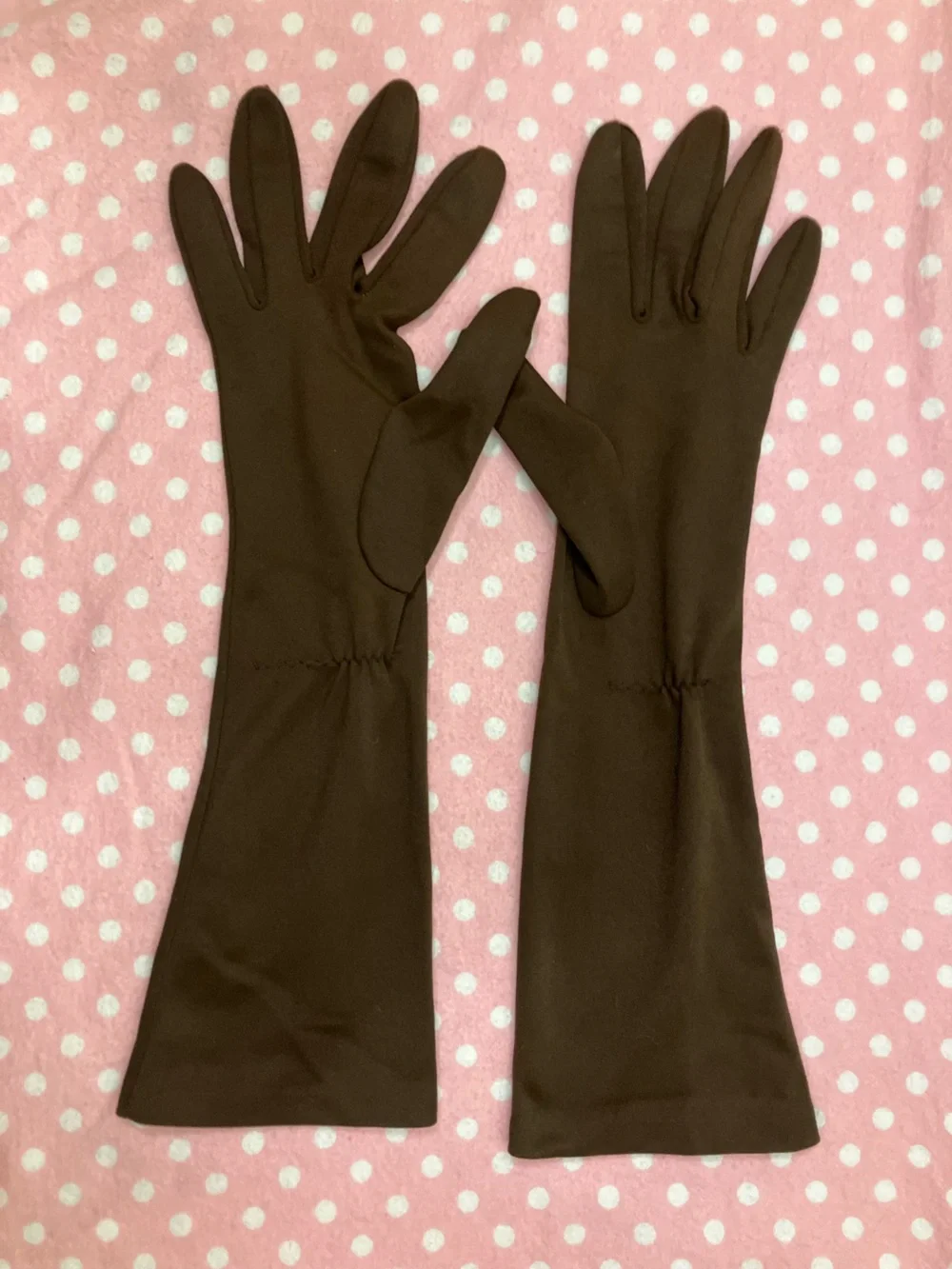 Vintage Brown Ladies Gloves 7